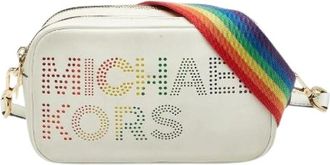 Michael Kors Pre-owned Cross Body Bags, female, White, Size: ONE SIZE Pre-owned Lacey Leather Shoulder Bag