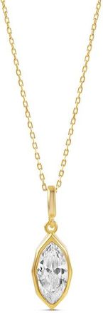 SHYMI Victorian Style Marquise Pendant Necklace in Gold at Nordstrom