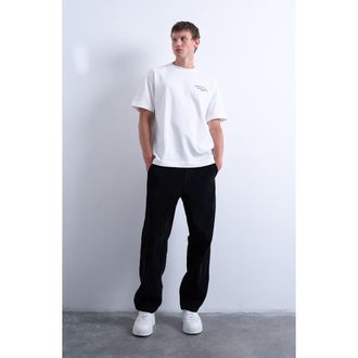 Topman Flat Front Tapered Cotton Corduroy Pants in Black at Nordstrom Rack, Size Xx-Small