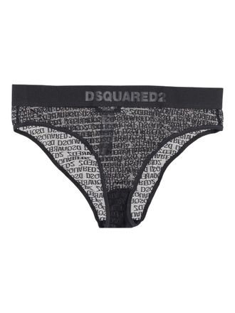 Dsquared2 logo-waistband brief - Black