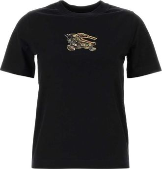Burberry Black EKD Check Cotton T-shirt