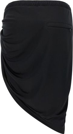 Courr&egrave;ges Womens Black Polyester Long Skirt