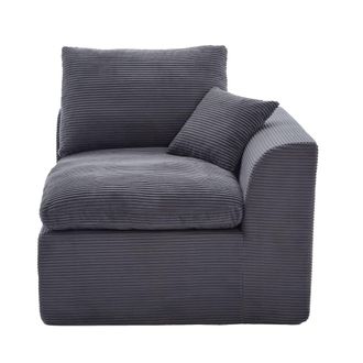 Urban Meuble Sill&oacute;n de 1 plaza en pana gris oscuro, estilo minimalista