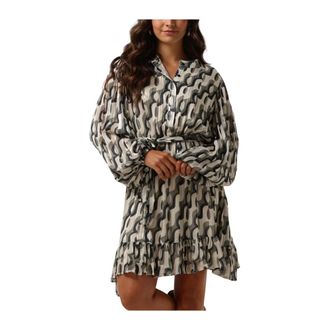 Notre-V Kleedjes, Dames, Veelkleurig, XL, Polyester, Groene Mini Jurk Nv-Elara