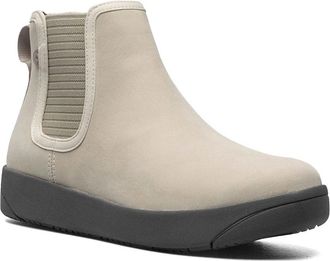 Bogs Kicker 72777-279 Chelsea Boots Womens Oatmeal Leather Ankle TF8040