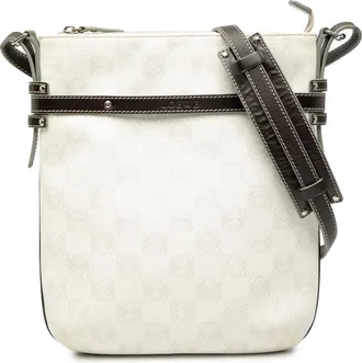 Loewe 2006 Anagram Coated Canvas crossbody bag - White