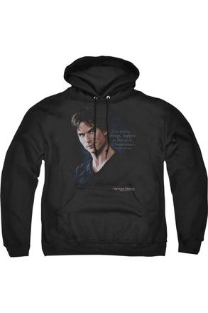 Gildan Vampire Diaries Sometimes Adult Pull Over Hoodie / Hooded Sweatshirt