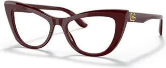 Dolce & Gabbana 54mm Cat Eye optical glasses in Red at Nordstrom