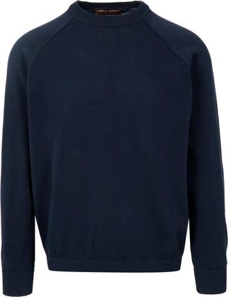 FILIPPO DE LAURENTIIS Rondgebreide trui - Heren - Ronde hals truien - Blauw - 3XL - Truien & Vesten