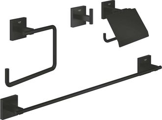 GROHE Set DAccessoires 4 En 1 - Grohe - 411152430 - Start Cube - Noir Mat