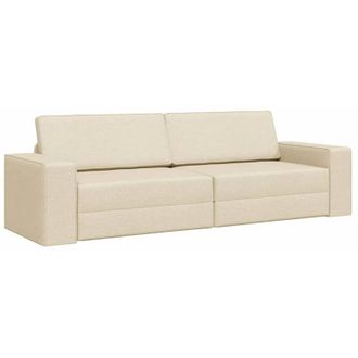 vidaXL Sof&aacute; Cama Crema 245 X 78 X 77 Cm Tela Vidaxl