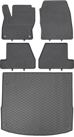 OEM Juego De Alfombrillas De Goma Para Coche Y Alfombrilla Para Maletero Para Ford Focus Iii Estate (marzo De 2011 A Agosto De 2018)