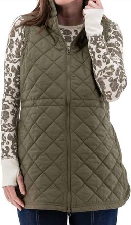 Aventura Flurry Quilted Vest In Olive