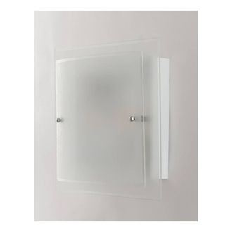 Netlighting 2 Light Flush Ceiling Light Glass White 40x40cm | Size: 40x40 cm