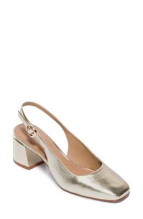 Bernardo Alexia Slingback Pump in Champagne Antique Calf at Nordstrom Rack, Size 6