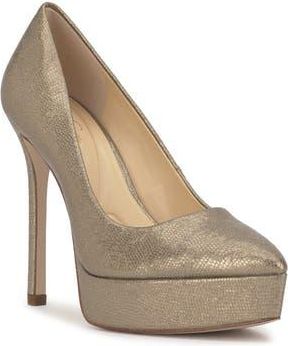 Jessica Simpson Sinelia Pointed Toe Platform Pump in Bronze Gllzll at Nordstrom Rack, Size 7.5