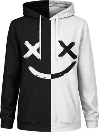 Mr. Gugu & Miss Go BW Face Hoodie