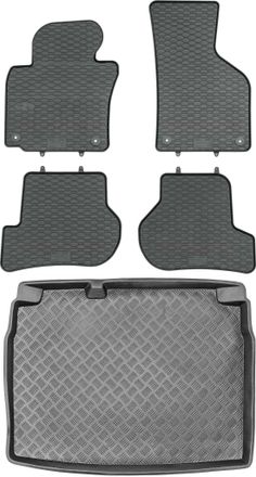OEM Juego De Alfombrillas De Goma Para Coche Y Alfombrilla Para Maletero Para Volkswagen Golf V Hatchback (2003-2009)