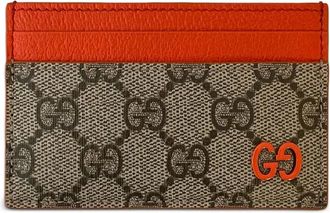 Gucci GG-monogram card case - Brown