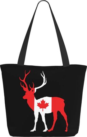 AOOEDM Canadian Flag And Deer Ladies Shopping Bag 13x11x7in.The Perfect ValentineS Day Gift.It Is The Best ValentineS Day Gift For Mom, Daughter, Wife,Etc