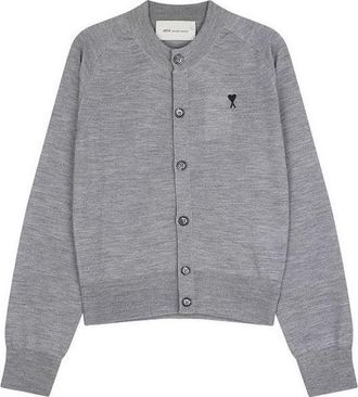 Ami (WMNS) AMI Cardigan Grey FKC386-KN0039-0504