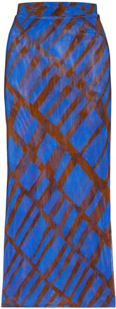 Misa Womens Aisha Skirt In Blue/brown