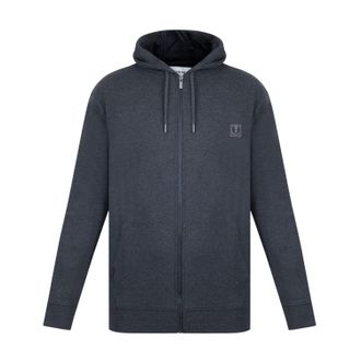 Firetrap Heren Logo Full Zip Hoodie (Houtskool mergel)