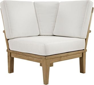 ModWay Discontinued Modway Marina Teak Outdoor Patio Corner Sofa