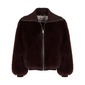 Giacomo Fur Jacket - Dames - Jassen - Bruin - Maat: S Leer