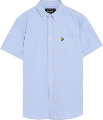 Lyle & Scott LS Geweven Overhemden Korte Mouw Oxford Overhemd - Heren - Korte mouwen Overhemden - Blauw - XL - Overhemden