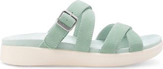 Eastland Womens Machias Buckle Slide In Seafoam