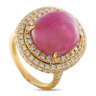 Luxury Bazaar 18K Yellow Gold 1.90ct Diamond and Ruby Ring MF02-012826
