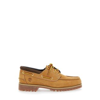 Timberland 3-Eye Lug Handsewn Boat Shoe - Heren - Bootschoenen - Beige - 43 EU - Leer - Schoenen
