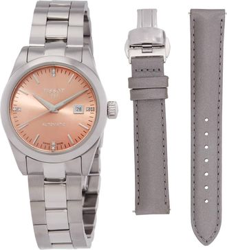 Tissot T-My Lady Automatic Diamond Pink Dial Watch T1320071133600