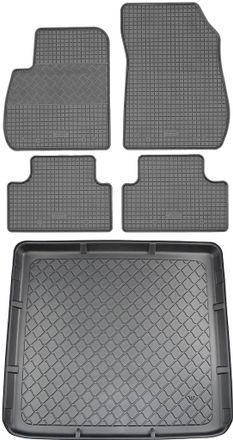 OEM Opel Zafira C Tourer Van (5 Puertas) De 01.2012 A 07.2019 Set - Alfombrillas De Goma Para Coche + Alfombrilla Para Maletero