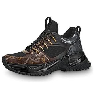 Louis Vuitton LV Run Away Pulse Sneakers Black with Monogram Tip 1A5SX0