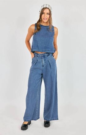 Sadie & Sage ItS Pouring Trousers In Blue