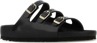 Birkenstock Womens Florida Slipper Black Leather