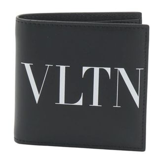 Valentino Vltn Leather Billfold Wallet - male - Valentino - Wallets & Cardholders - Black - ONE SIZE - Accessories