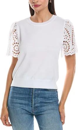 Nanette Lepore Eyelet Sleeve Blouse