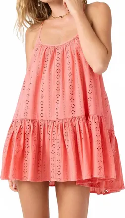 O'Neill Kylee Eyelet Mini Dress In Porcelain Rose
