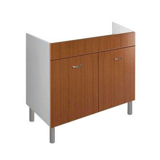 OEM Mobile Sottolavello Cucina Da 100 Cm Solo Per Lavello In Acciaio Inox Da Appoggio - Colore: Teak (solo Mobile)