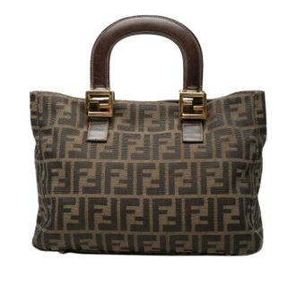 Fendi Pre-owned Handbags, female, Brown, Size: ONE SIZE Pre-owned Vintage Canvas Tote