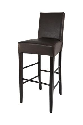 Tommychairs Tommychairs Taburete Alto Luisa En Haya, Asiento Polipiel Marr&oacute;n