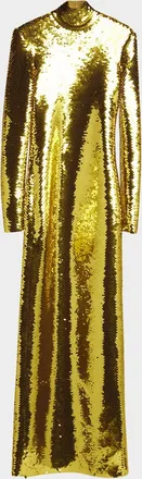 Bottega Veneta Long Sequined Dress
