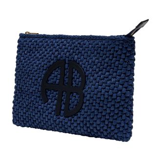 Anine Bing Quilted Textured Clutch - Blue