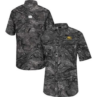 Colosseum Mens Colosseum Charcoal Iowa Hawkeyes Realtree Aspect Charter Full-Button Fishing Shirt at Nordstrom, Size Medium