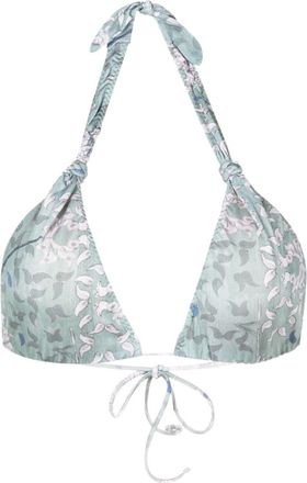 Clube Bossa Rings graphic-print bikini top - women - Polyamide/Elastane - M - Blue