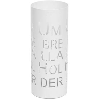 Hhg non utilizzato] Portaombrelli quadrato decorativo moderno 517 metallo, rotondo bianco scritte