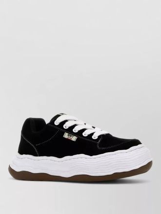 Miharayasuhiro velvet low-top sneakers